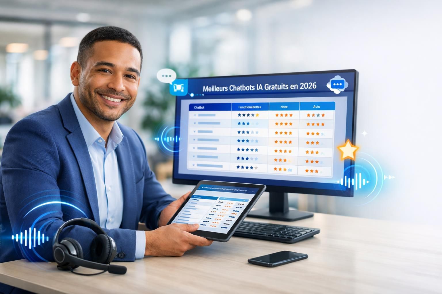 découvrez notre comparatif 2026 des 15 meilleurs chatbots ia gratuits pour choisir la solution idéale adaptée à vos besoins en intelligence artificielle.