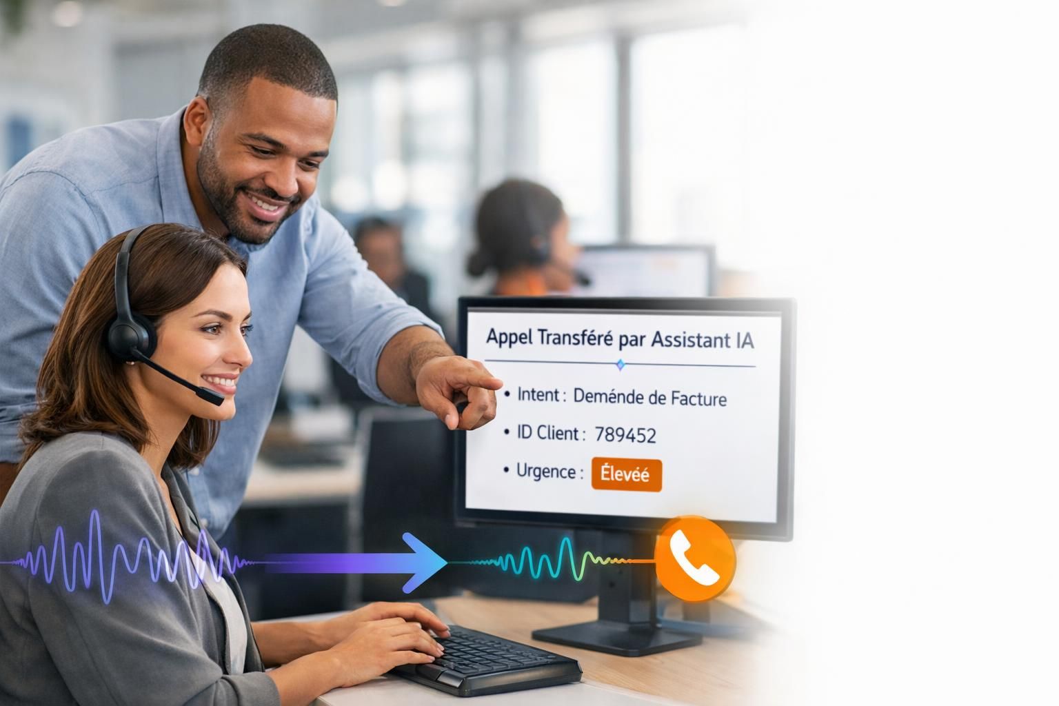 découvrez comment optimiser la gestion de vos appels grâce à l'escalade d'appels, en transférant intelligemment vers un humain pour une assistance rapide et efficace.