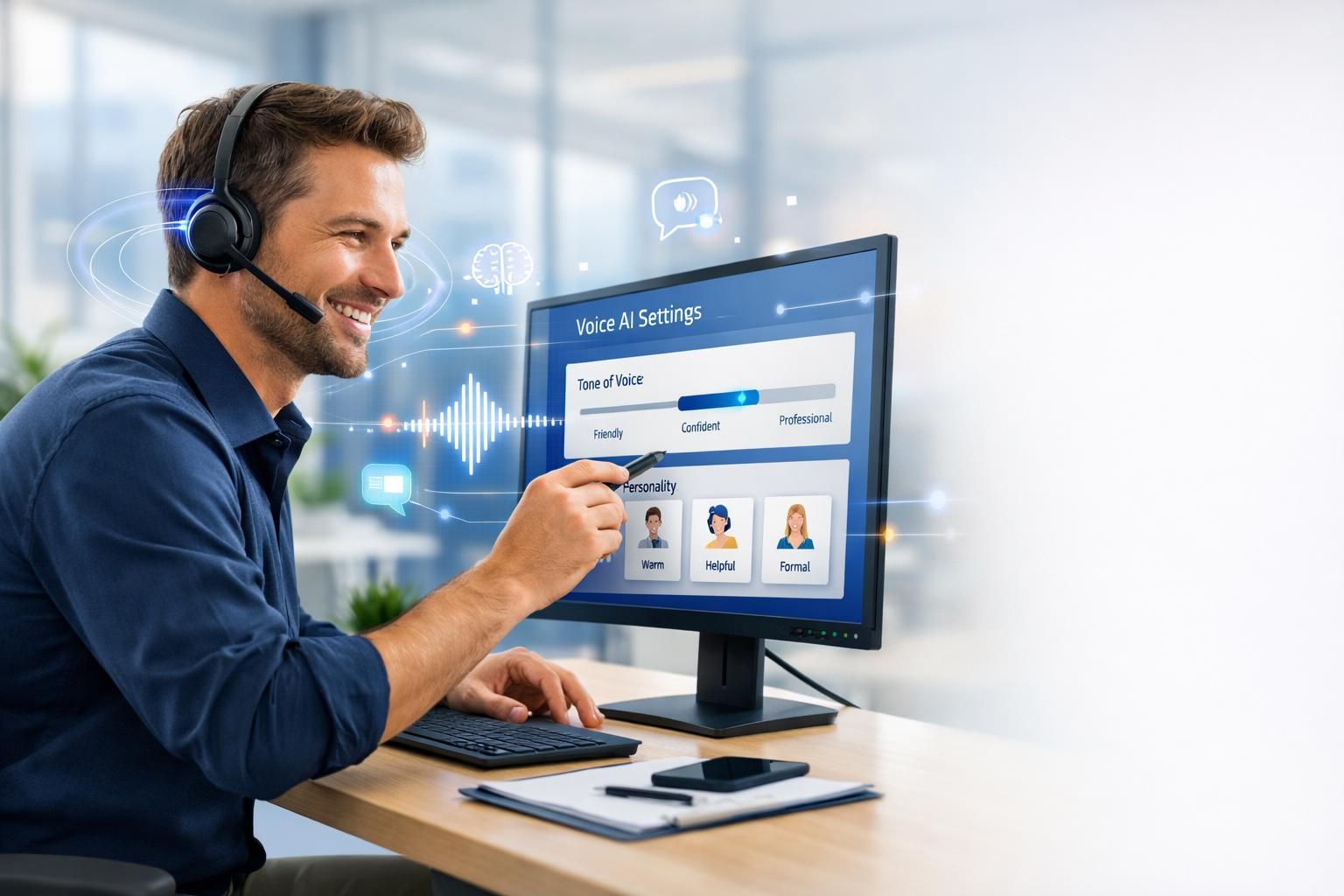 découvrez comment définir le ton de voix de votre agent vocal ia pour une communication personnalisée et engageante, reflétant parfaitement la personnalité de votre marque.